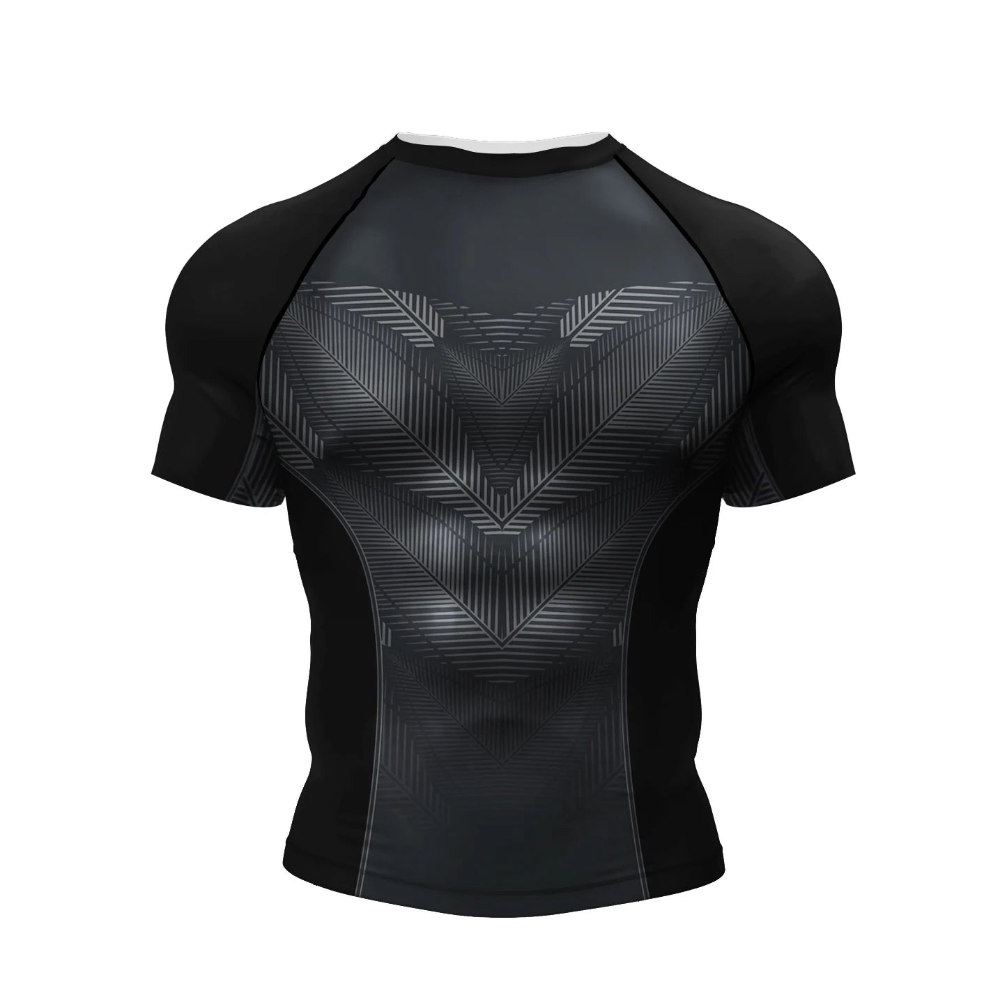 NEXAROK "VOID" Short Sleeve Combat Rashguard – Black/Red