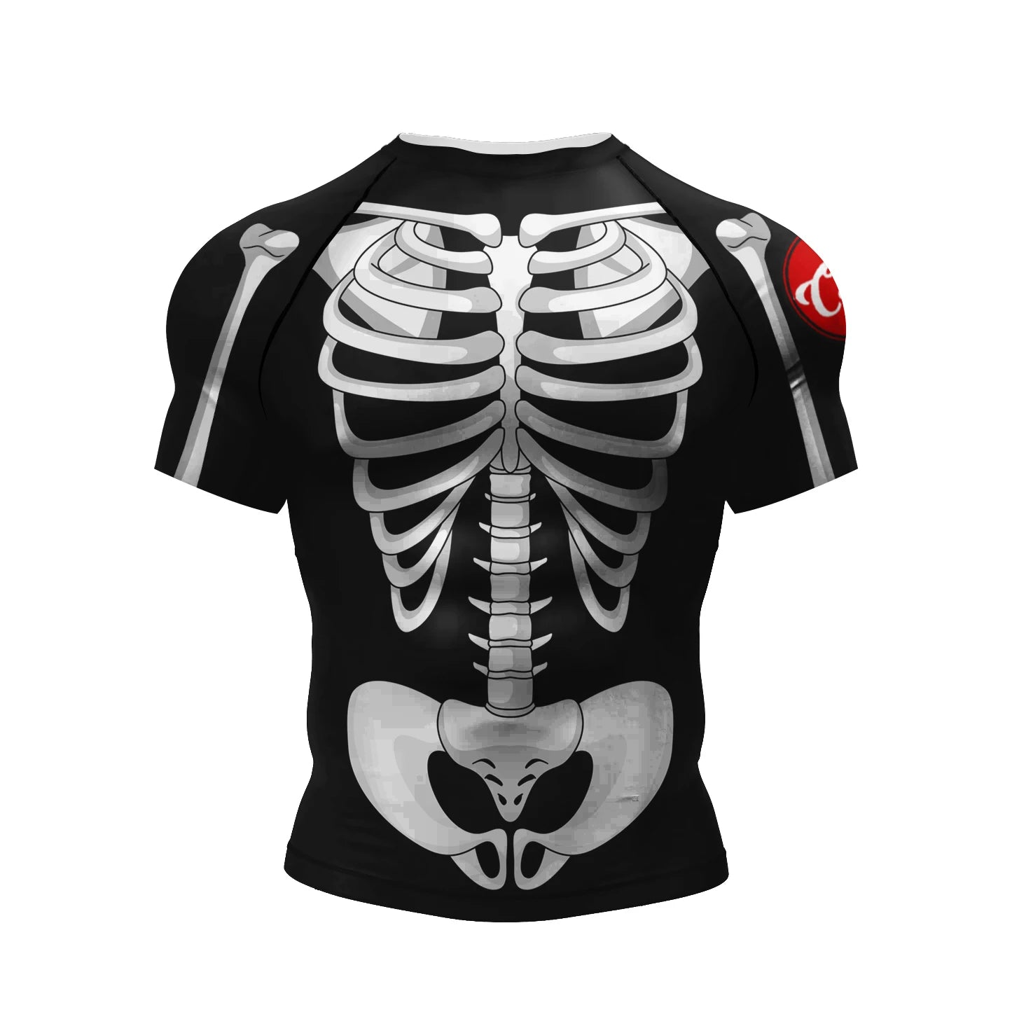 NEXAROK "VOID" Short Sleeve Combat Rashguard – Black/Red