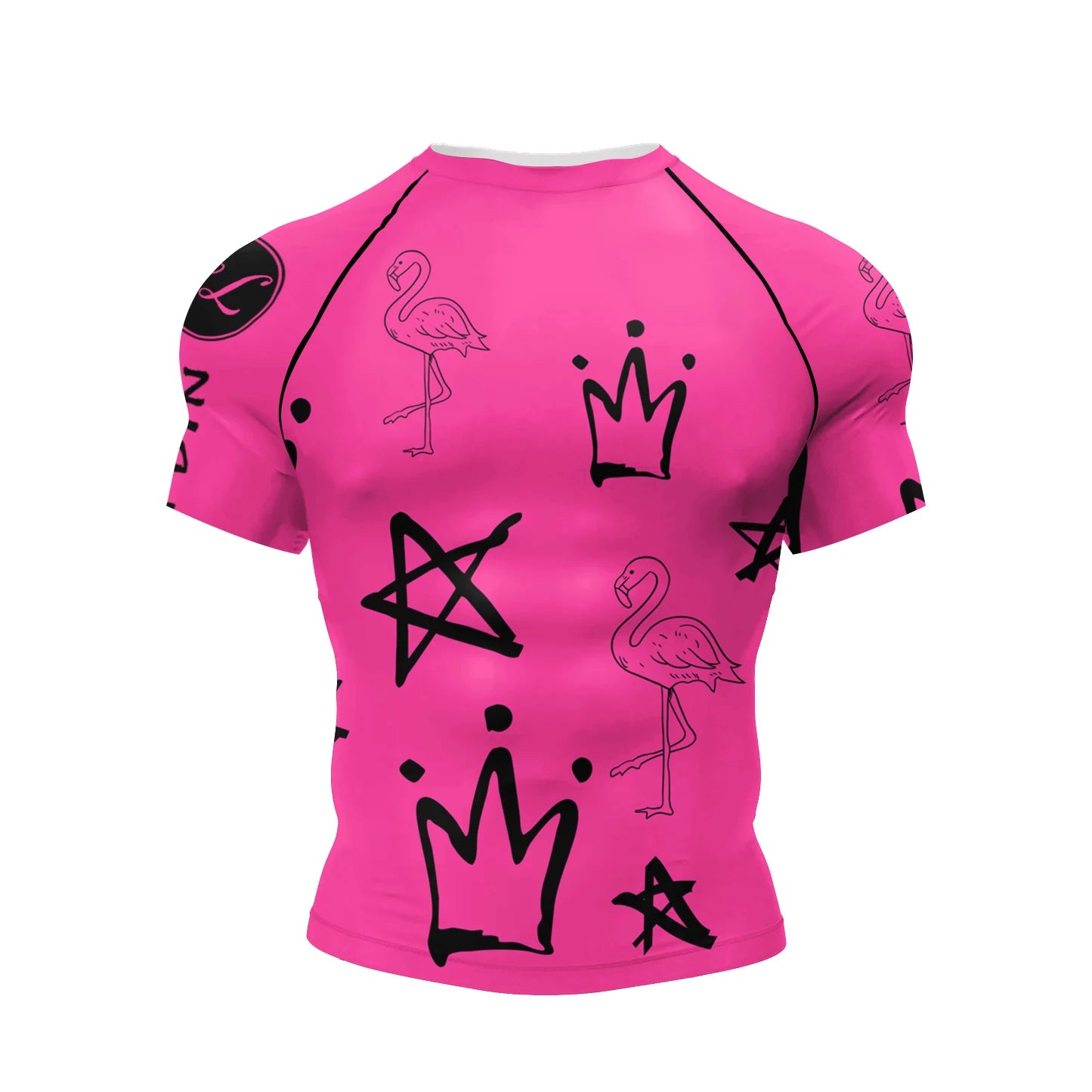 NEXAROK "VOID" Short Sleeve Combat Rashguard – Black/Red