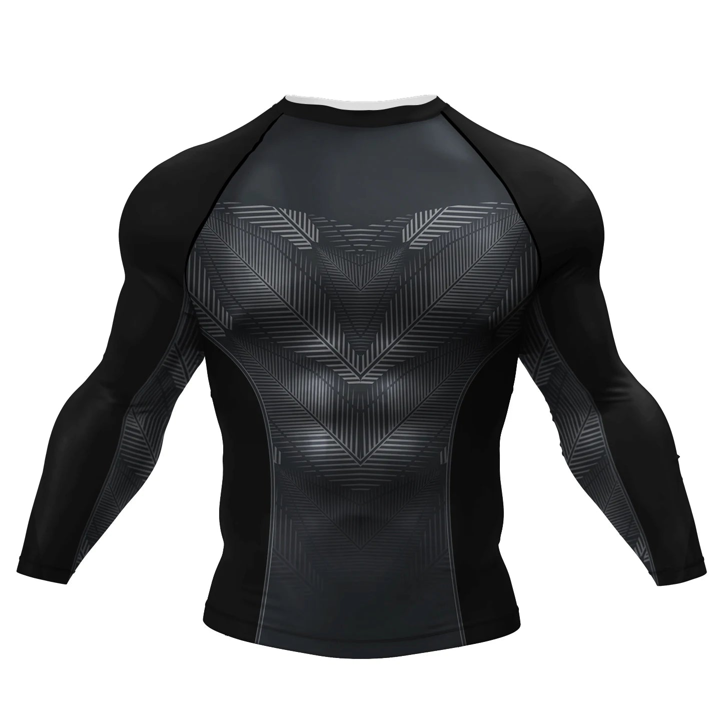 NEXAROK "PHANTOM" Long Sleeve Combat Rashguard – Black