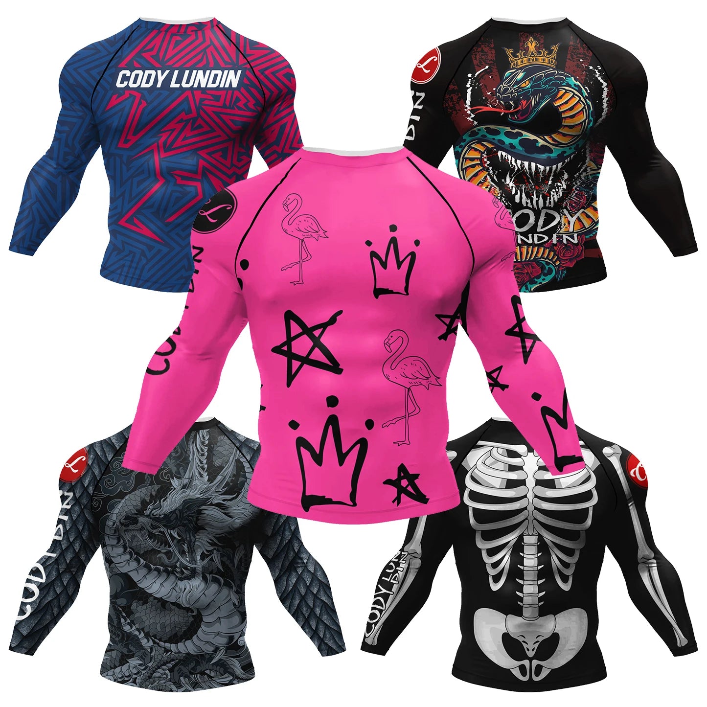 NEXAROK "PRIMAL" Long Sleeve Combat Rashguard – Multicolor