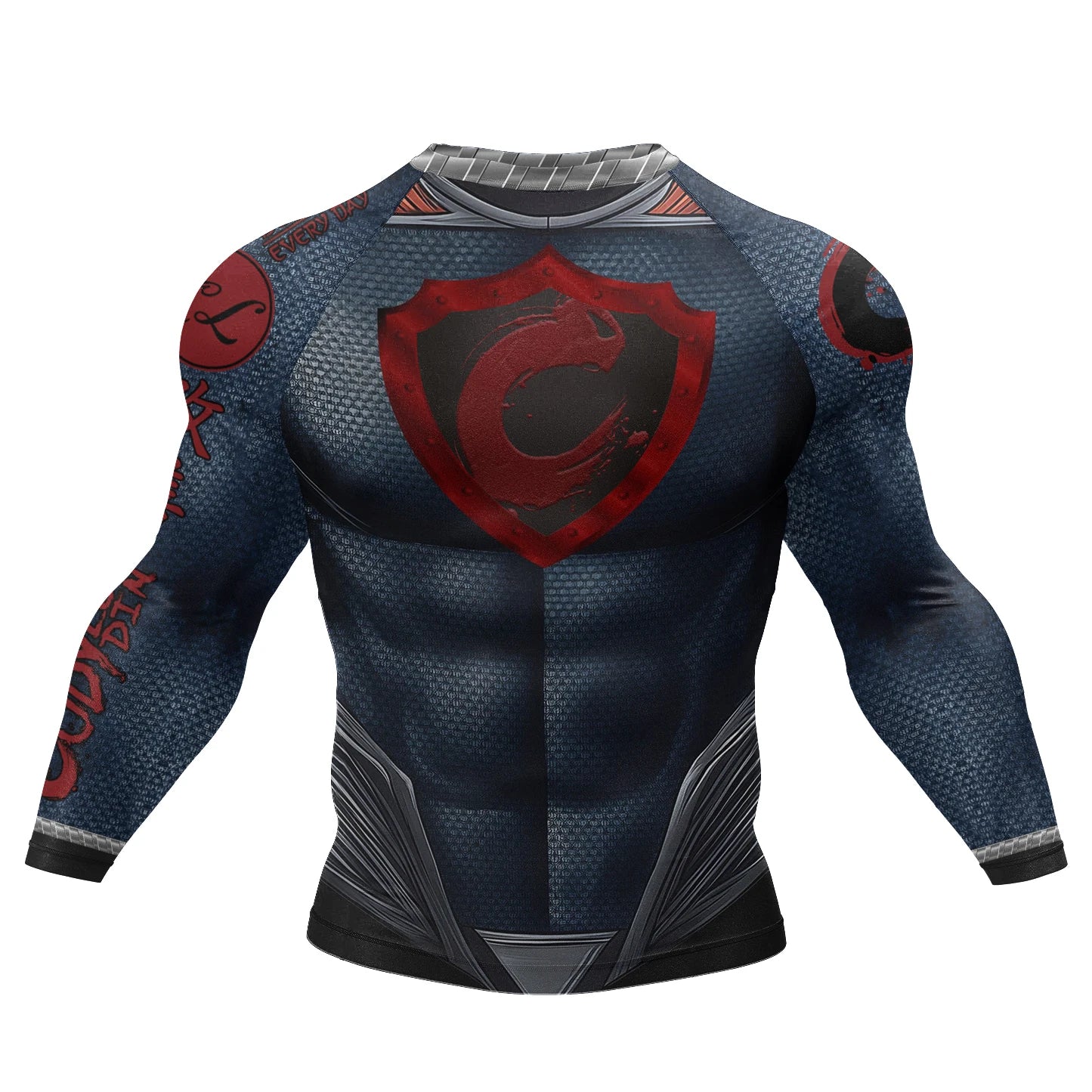 NEXAROK "SHADOW" Long Sleeve Combat Rashguard – White/Black