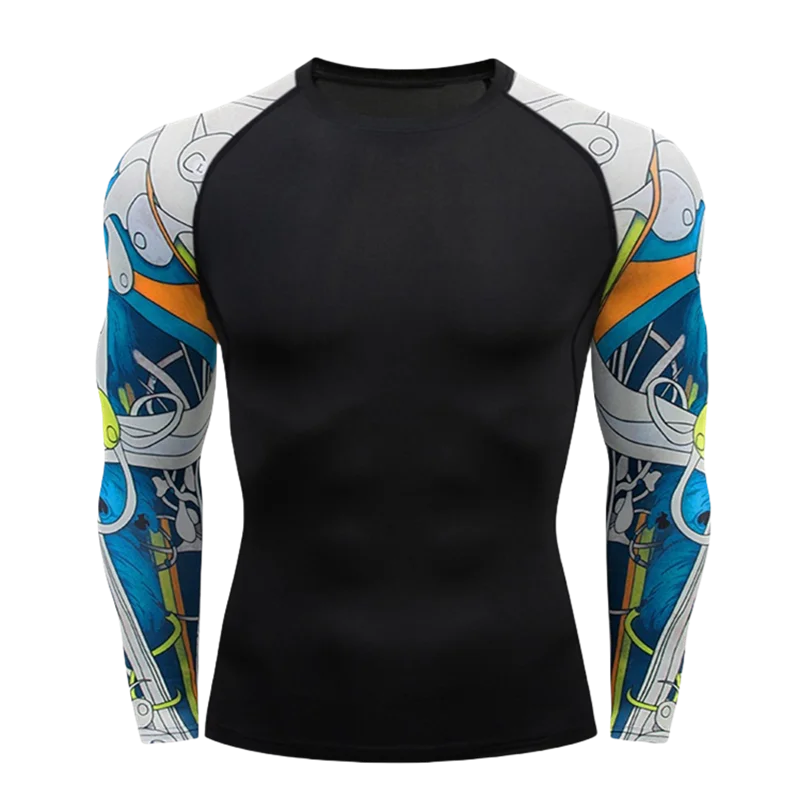 NEXAROK "VENOM" Long Sleeve Combat Rashguard – Multicolor