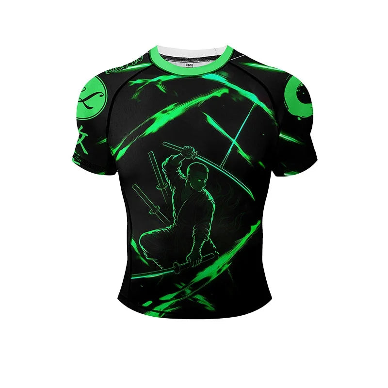 NEXAROK "NO TAPS." Long Sleeve Combat Rashguard – Black/Gold