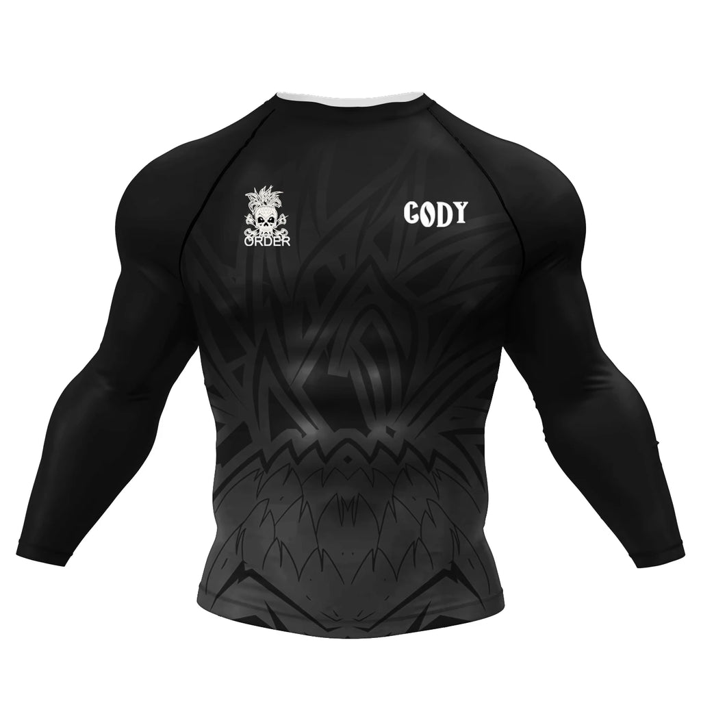 NEXAROK "PHANTOM" Long Sleeve Combat Rashguard – Black