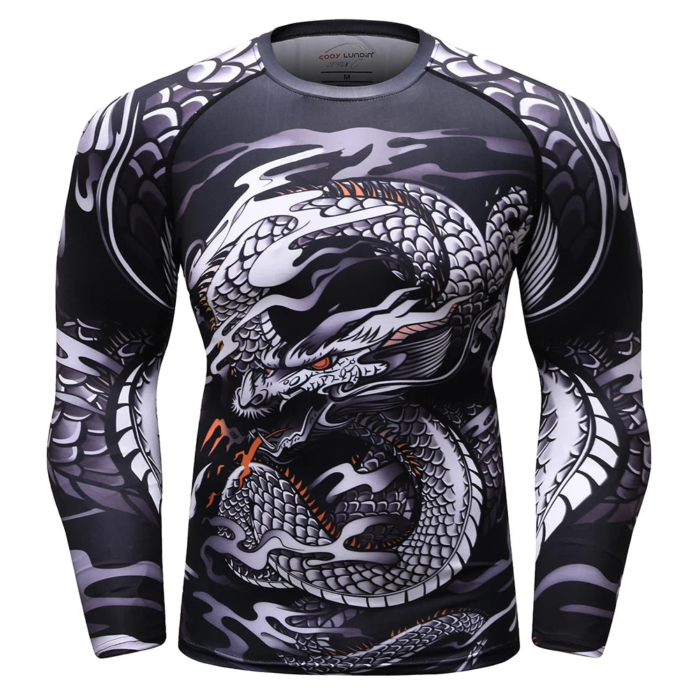 NEXAROK "PRIMAL" Long Sleeve Combat Rashguard – Multicolor