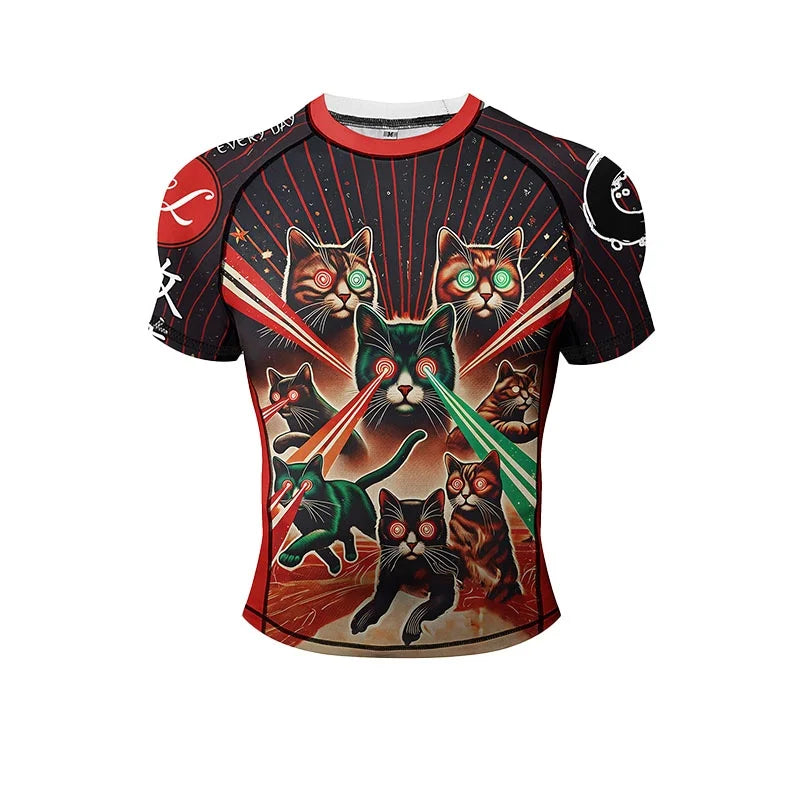 NEXAROK "NO TAPS." Long Sleeve Combat Rashguard – Black/Gold