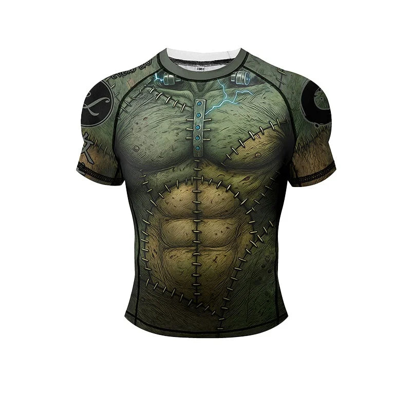 NEXAROK "NO TAPS." Long Sleeve Combat Rashguard – Black/Gold