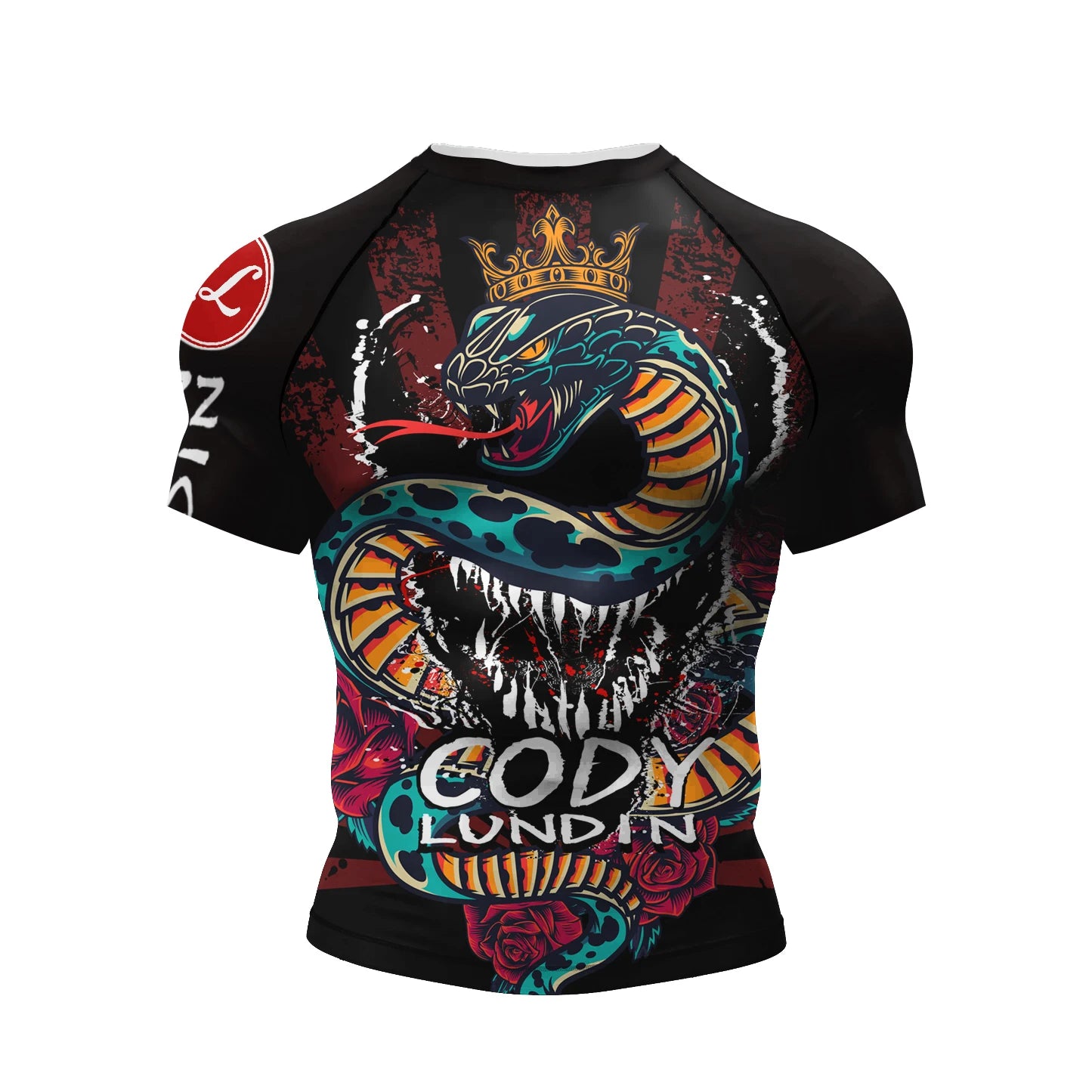 NEXAROK "VOID" Short Sleeve Combat Rashguard – Black/Red