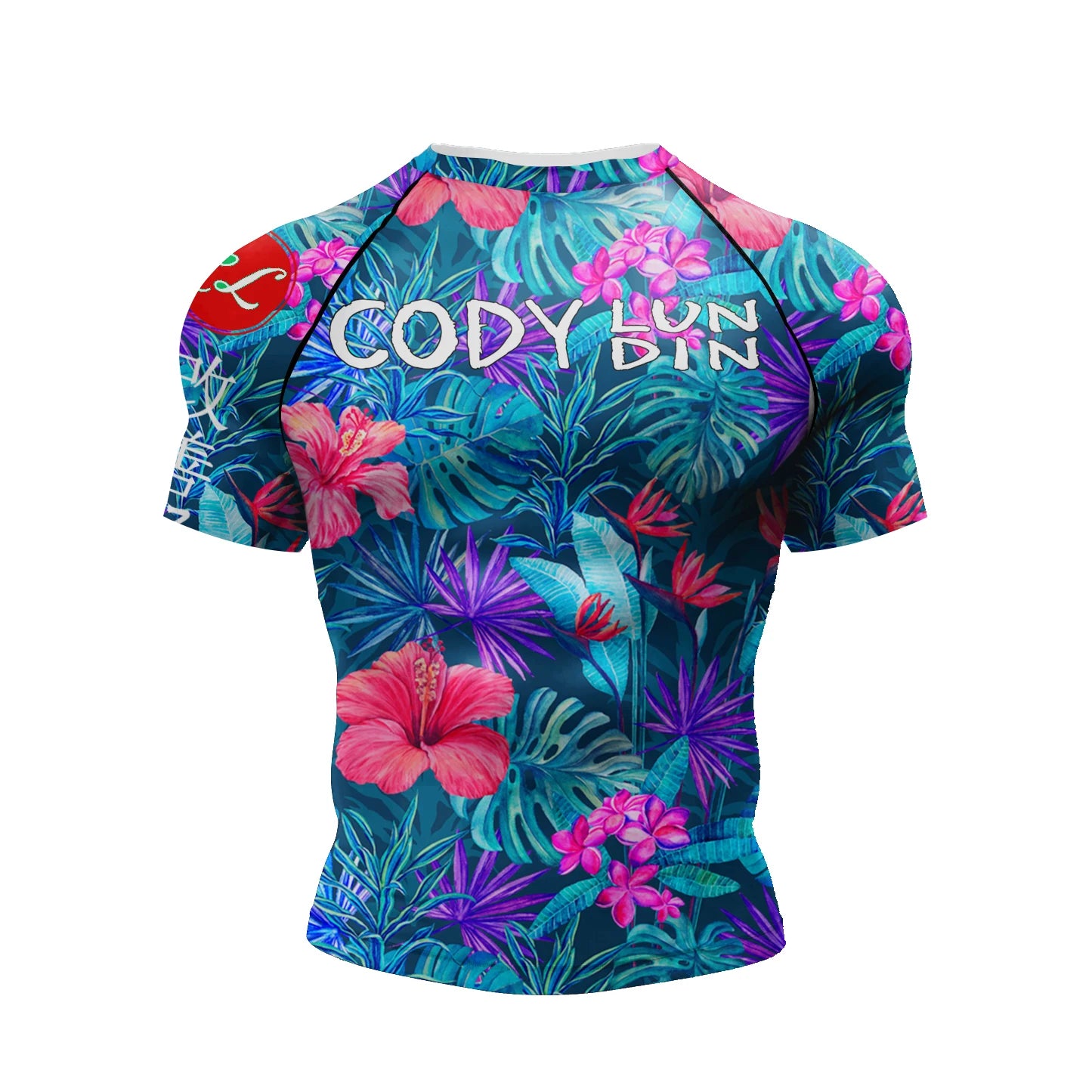 NEXAROK "VOID" Short Sleeve Combat Rashguard – Black/Red