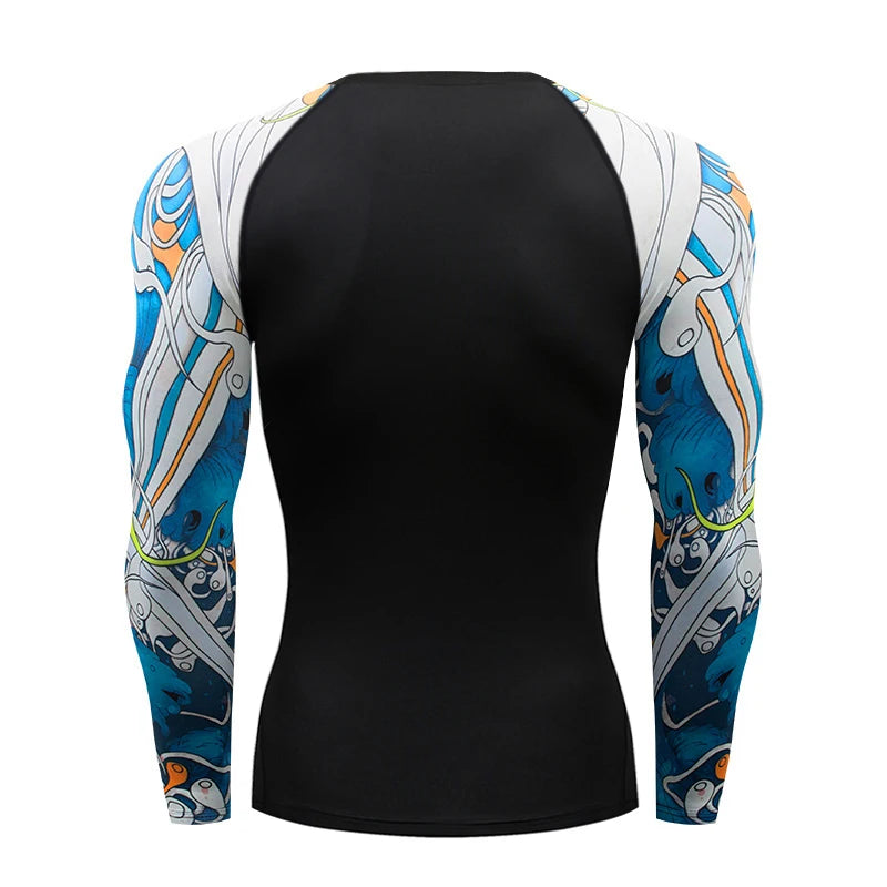 NEXAROK "VENOM" Long Sleeve Combat Rashguard – Multicolor