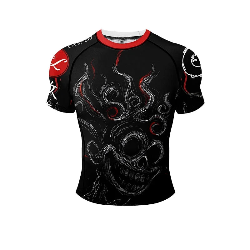 NEXAROK "NO TAPS." Long Sleeve Combat Rashguard – Black/Gold