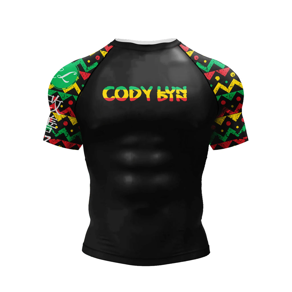 NEXAROK "VOID" Short Sleeve Combat Rashguard – Black/Red