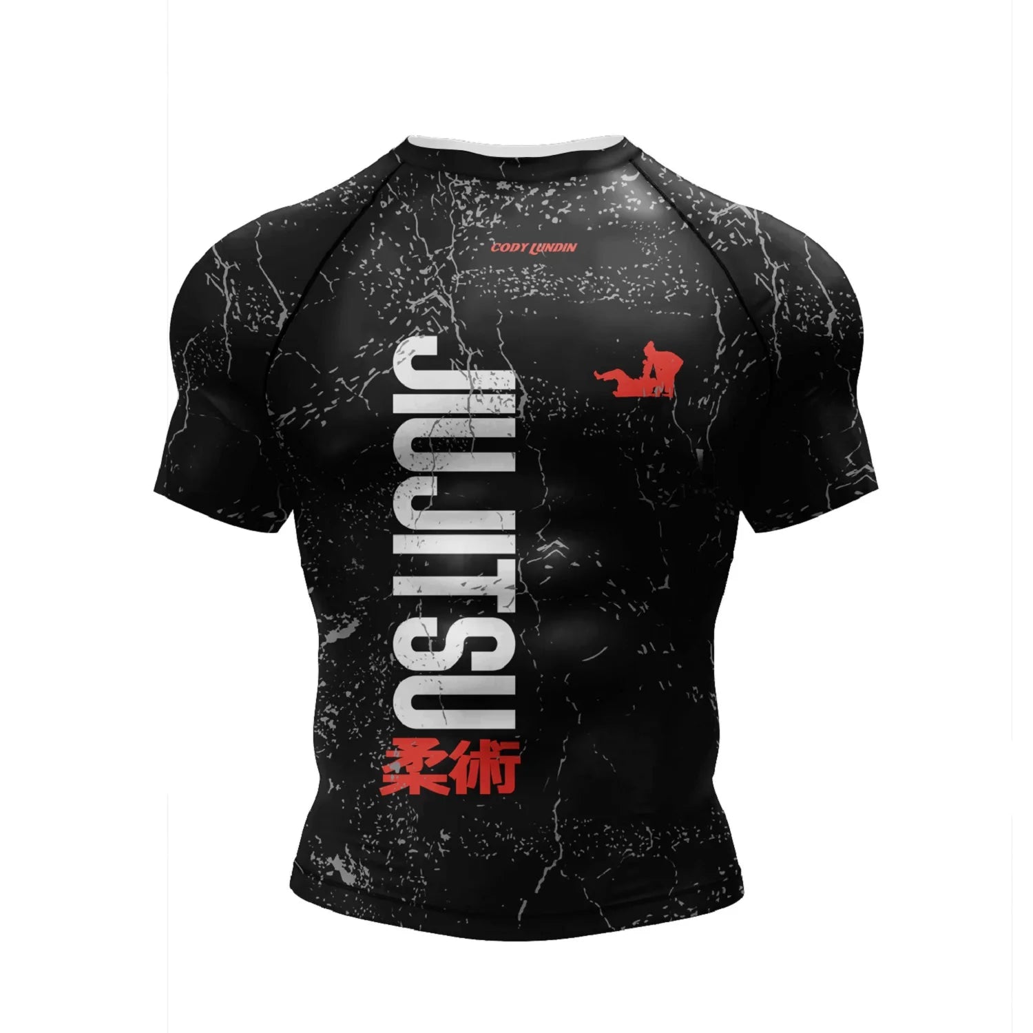 NEXAROK "VOID" Short Sleeve Combat Rashguard – Black/Red