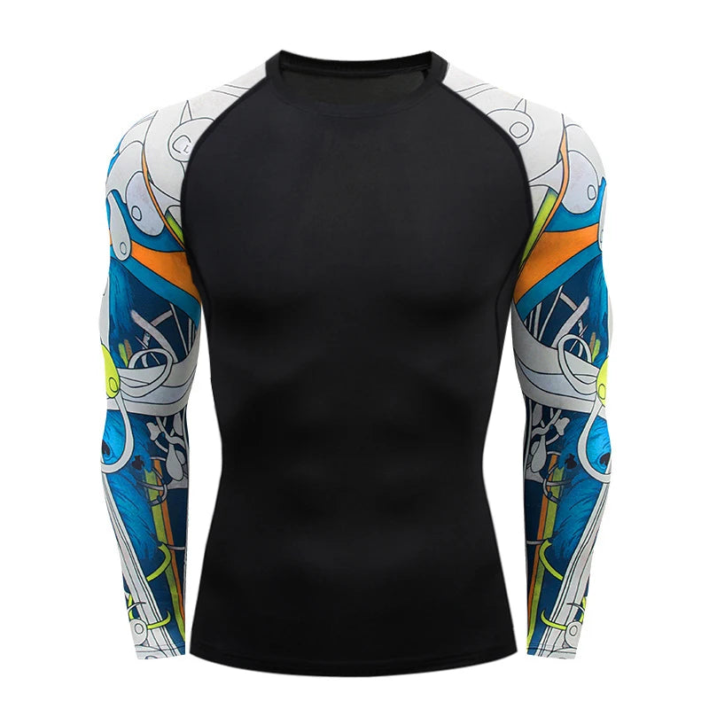 NEXAROK "VENOM" Long Sleeve Combat Rashguard – Multicolor