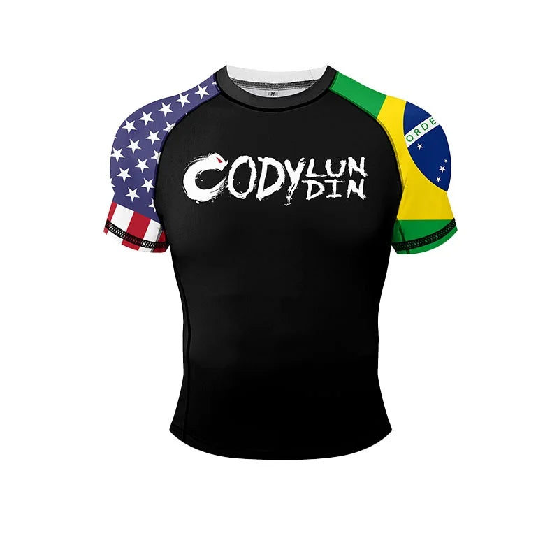 NEXAROK "NO TAPS." Long Sleeve Combat Rashguard – Black/Gold