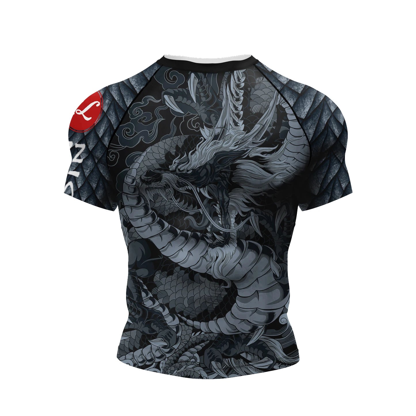 NEXAROK "VOID" Short Sleeve Combat Rashguard – Black/Red