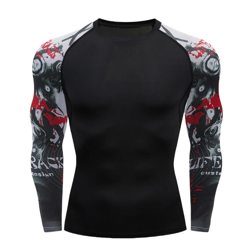 NEXAROK "VENOM" Long Sleeve Combat Rashguard – Multicolor