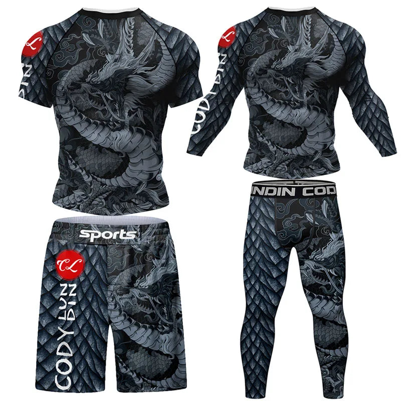 NEXAROK "BERSERK" Long Sleeve Combat Rashguard – Black/Charcoal