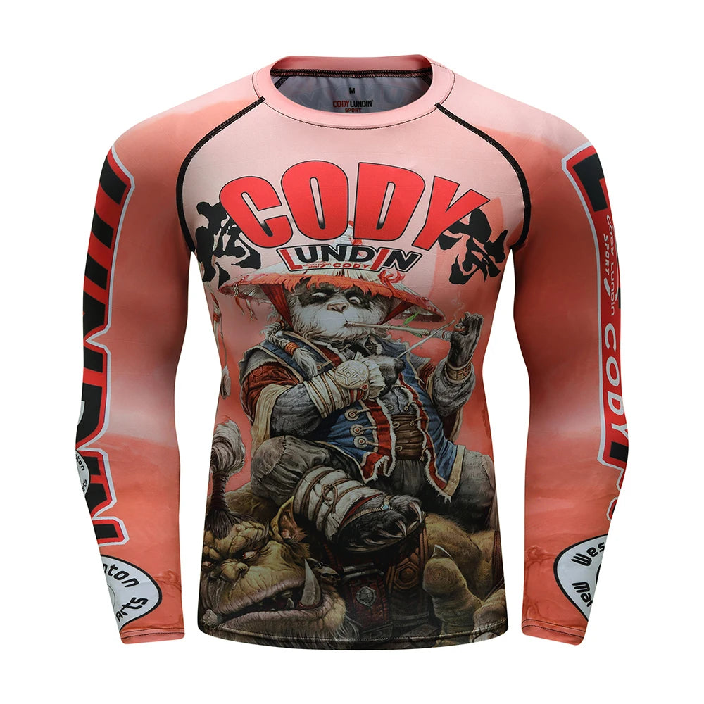 NEXAROK "PRIMAL" Long Sleeve Combat Rashguard – Multicolor