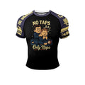 NEXAROK "NO TAPS." Long Sleeve Combat Rashguard – Black/Gold