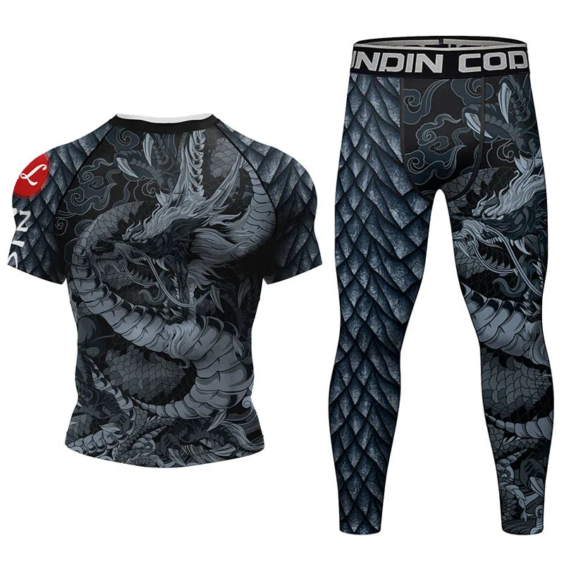 NEXAROK "BERSERK" Long Sleeve Combat Rashguard – Black/Charcoal