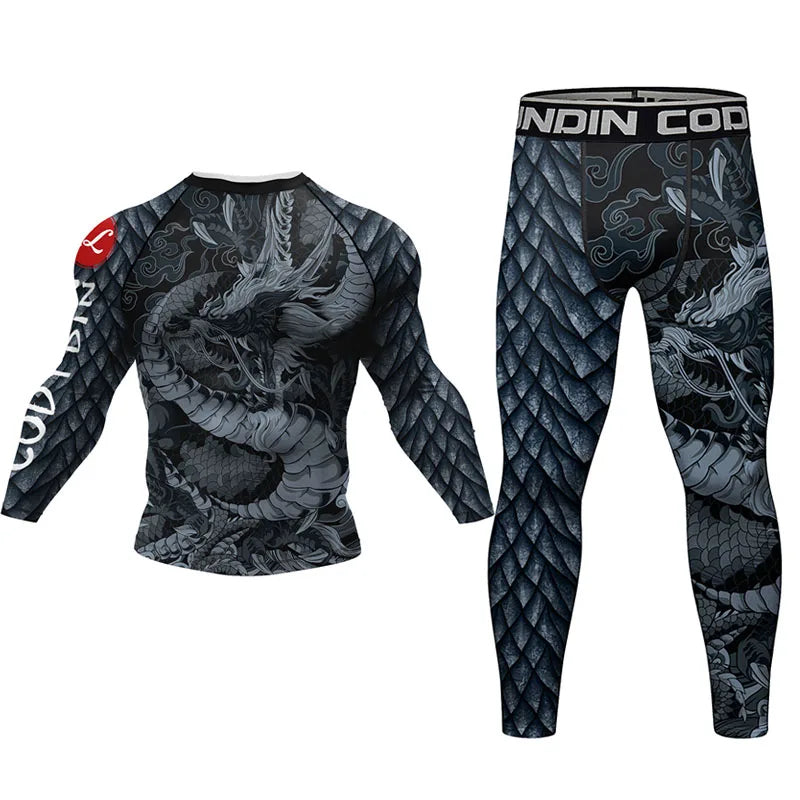 NEXAROK "BERSERK" Long Sleeve Combat Rashguard – Black/Charcoal