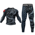 NEXAROK "BERSERK" Long Sleeve Combat Rashguard – Black/Charcoal