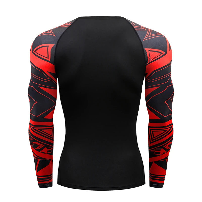NEXAROK "VENOM" Long Sleeve Combat Rashguard – Multicolor