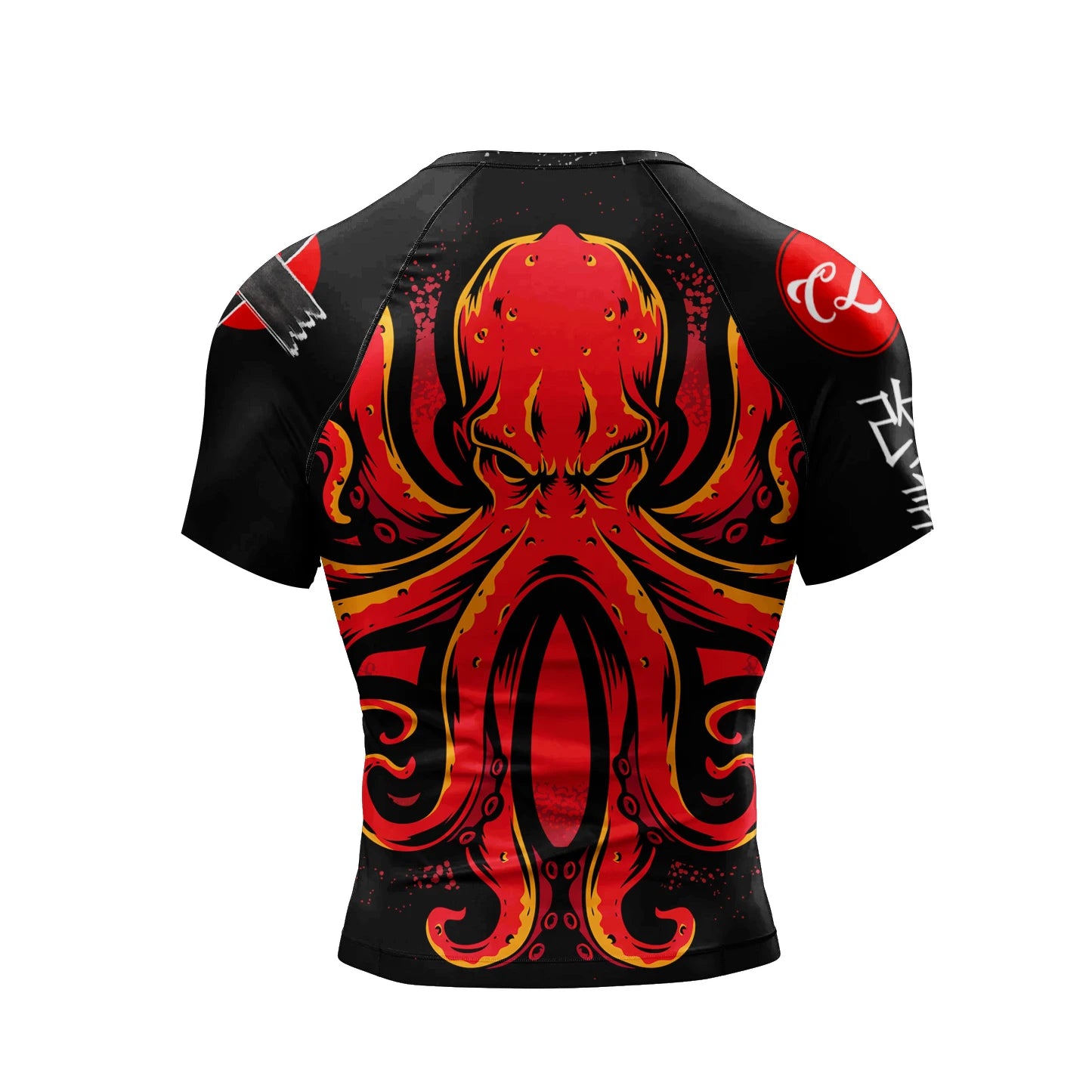 NEXAROK "VOID" Short Sleeve Combat Rashguard – Black/Red