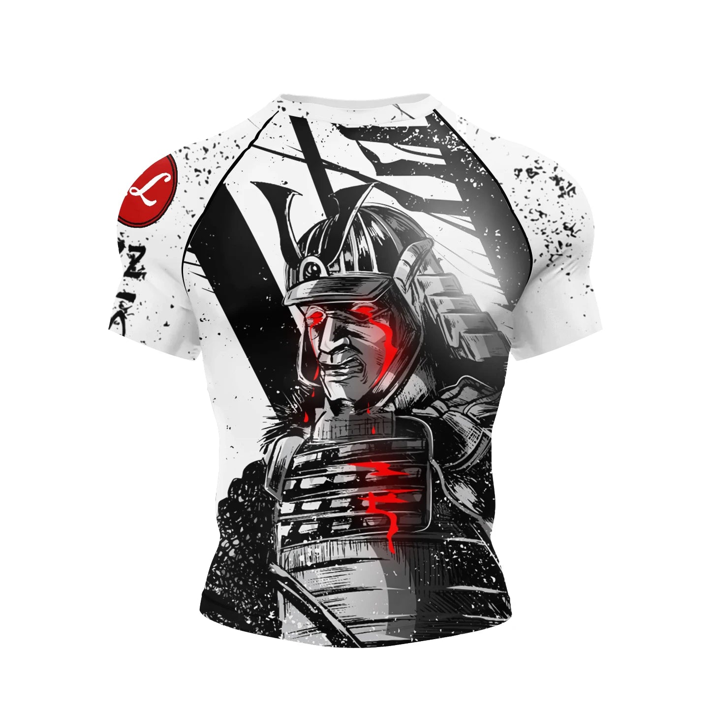 NEXAROK "VOID" Short Sleeve Combat Rashguard – Black/Red