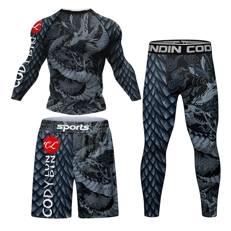 NEXAROK "BERSERK" Long Sleeve Combat Rashguard – Black/Charcoal