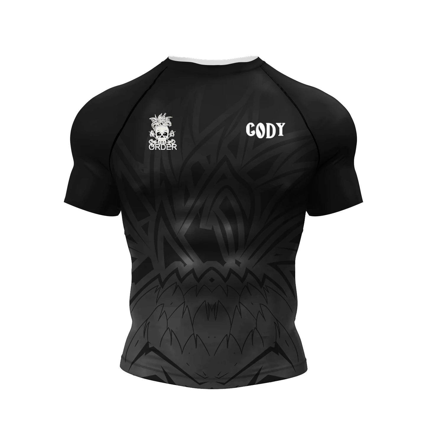 NEXAROK "VOID" Short Sleeve Combat Rashguard – Black/Red