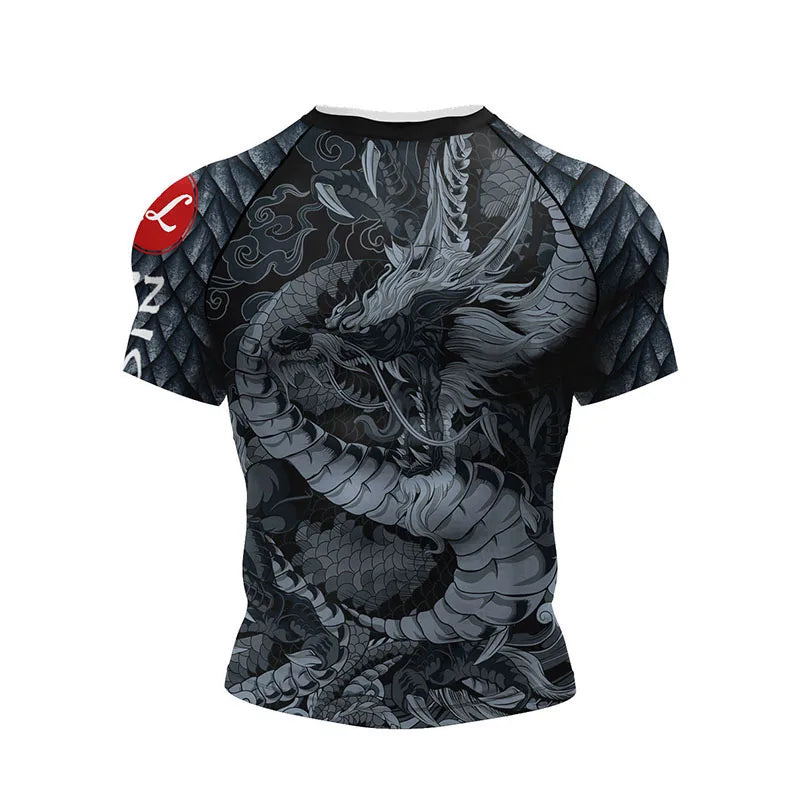 NEXAROK "BERSERK" Long Sleeve Combat Rashguard – Black/Charcoal