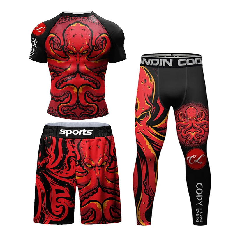 NEXAROK "BLOODLINE" Long Sleeve Combat Rashguard – Black/Red